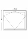 Toppsving Vindu 140x120cm 3-lags U 0,8 Passiv thumbnail