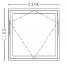 Toppsving Vindu 120x120cm 3-lags U 0,8 Passiv thumbnail