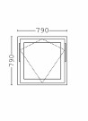 Toppsving Vindu 80x80cm 3-lags U 0,8 Passiv thumbnail