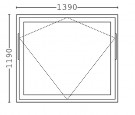 Toppsving Vindu 140x120cm 3-lags U 0,8 Passiv thumbnail