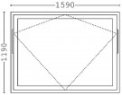 Toppsving Vindu 160x120cm 3-lags U 0,8 Passiv thumbnail