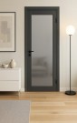 Innerdør Q-Edge 1 Glassdør 100x210 Dempet sort thumbnail
