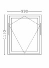 Toppsving Vindu 100x120cm 3-lags U 0,8 Passiv thumbnail