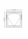 Toppsving Vindu 90x90cm 3-lags U 0,8 Passiv thumbnail