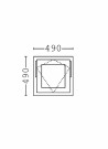 Toppsving Vindu 50x50cm 3-lags U 0,8 Passiv thumbnail