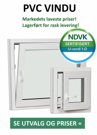 Pvc vindu U 1.0 - Rask levering over hele Norge
