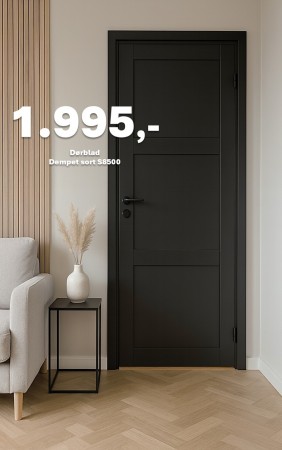 INNERDØR Q-EDGE 3 DEMPET SORT