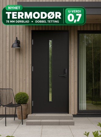 Ytterdør Lysefjord Termo T2 U 0,7 8500N 100x210 Venstre