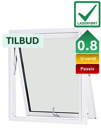 Tilbud Toppsving vindu 3-lags U-verdi 0,8 (TEK17 Passiv)