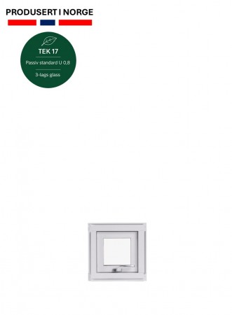 Toppsving Vindu 40 x 40 cm - 3-lags U-verdi 0,8