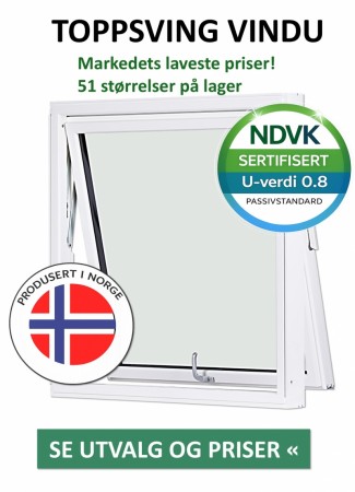Toppsving vindu U 0.8 – rask levering over hele Norge