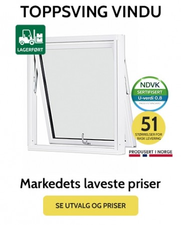 Toppsving vindu U 0.8 - rask levering over hele Norge
