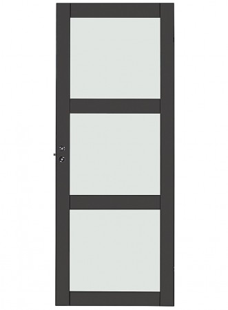 Innerdør Q-Line 3S Glassdør 90x210 Dempet sort