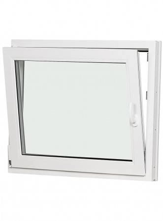 Pvc Vindu Tilt/Turn 100x80cm Venstre 3-lags