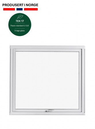 Toppsving Vindu 130 x 120 cm - 3-lags U-verdi 0,8