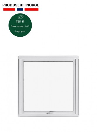 Toppsving Vindu 100x100cm 3-lags U 0,8 Passiv
