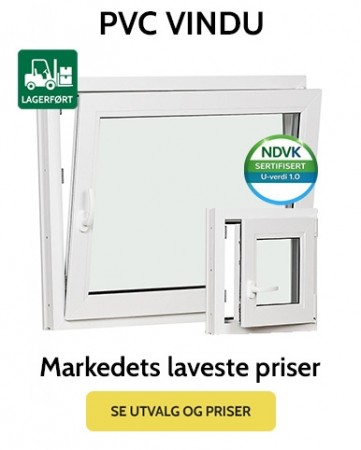Pvc vindu U 1.0 - rask levering over hele Norge