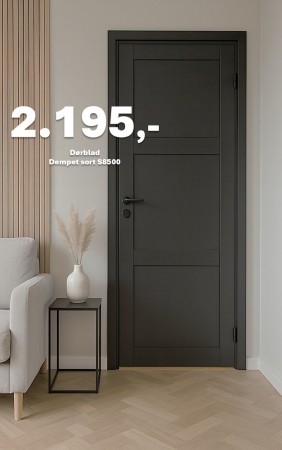  INNERDØR Q-EDGE 3 DEMPET SORT