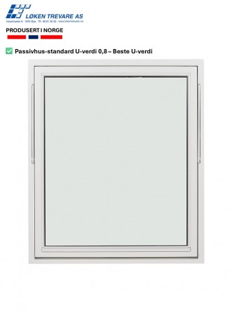 Toppsving Vindu 100x120cm 3-lags U 0,8 Passiv