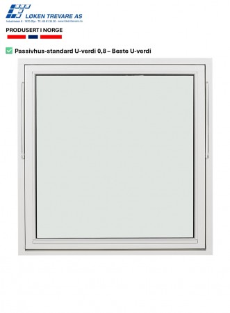 Toppsving Vindu 130x120cm 3-lags U 0,8 Passiv