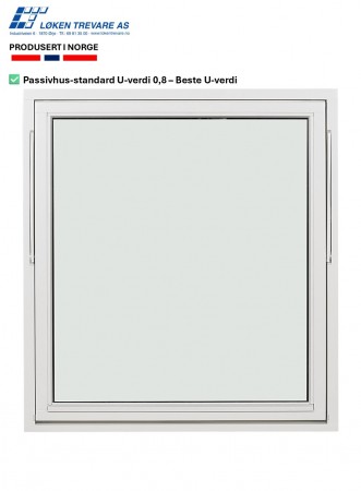 Toppsving Vindu 120x120cm 3-lags U 0,8 Passiv