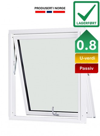 Toppsving Vindu 100x120cm 3-lags U 0,8 Passiv